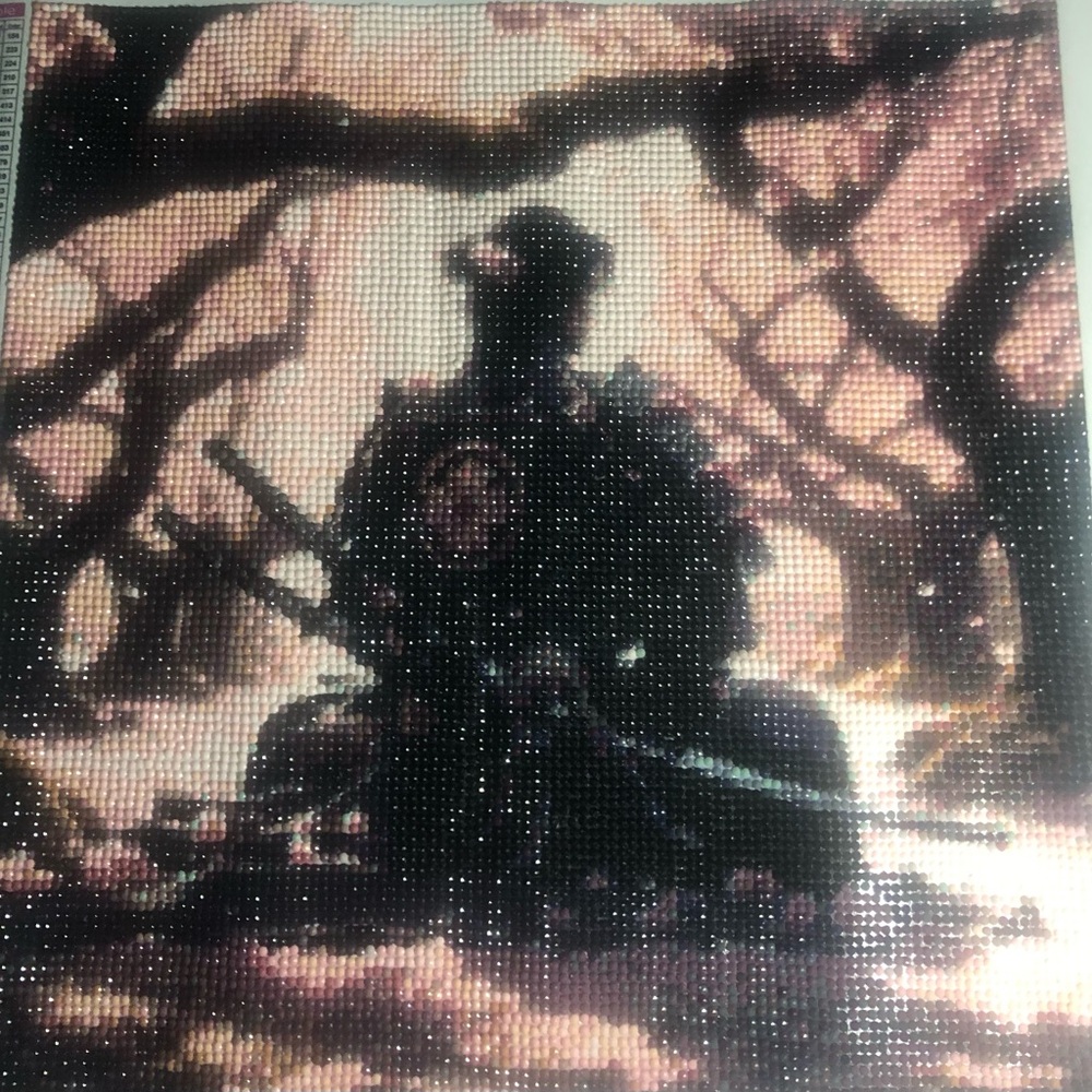 Mosaic Art of Warrior in Forest